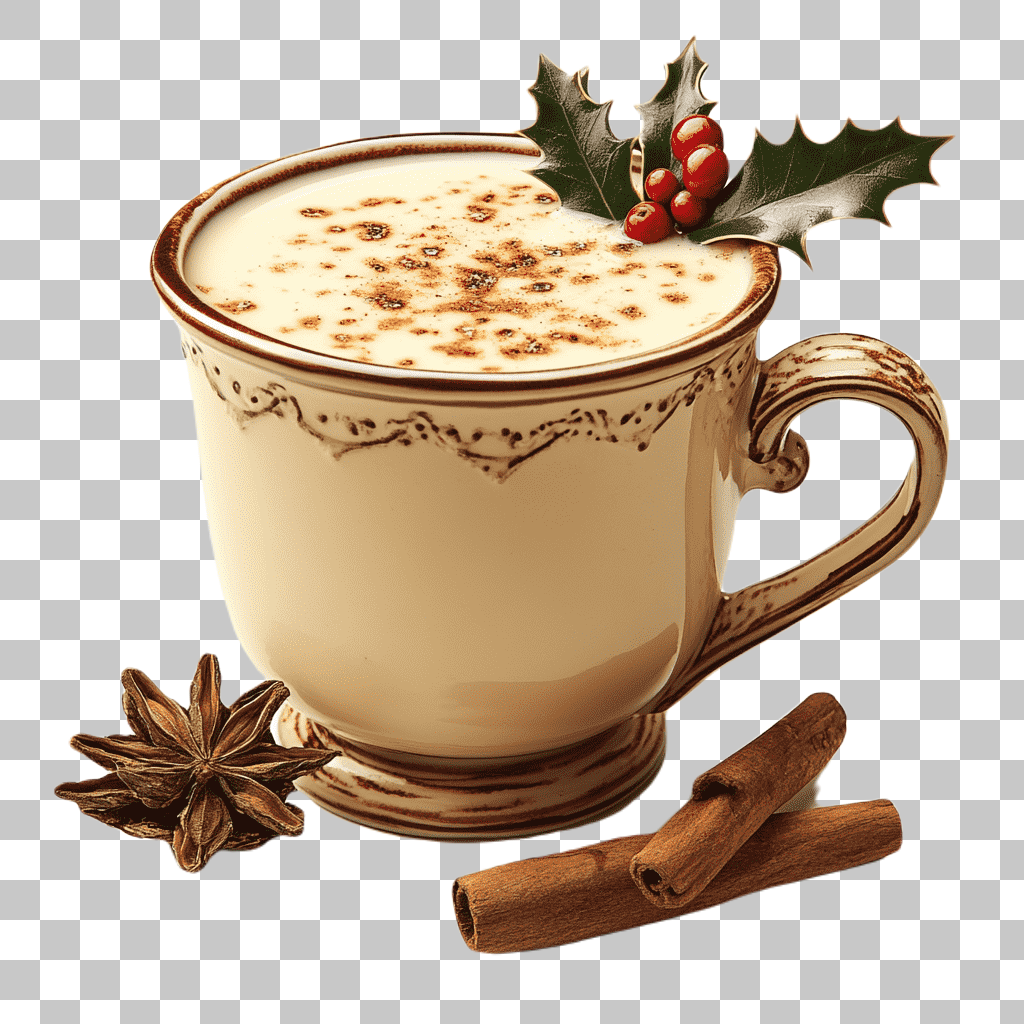 Eggnog Clipart PNG:  Festive Holiday Drink Images