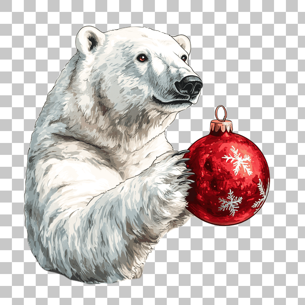 Polar Bear Christmas Ornament PNG Clipart:  Festive Images