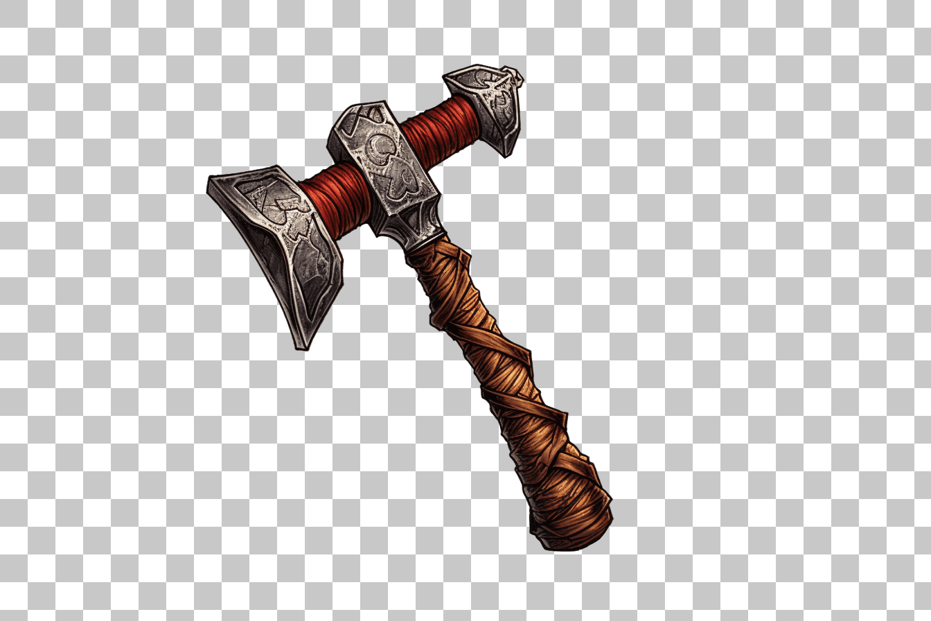 Viking Axe Clipart: PNG Image of Norse Battle Axe