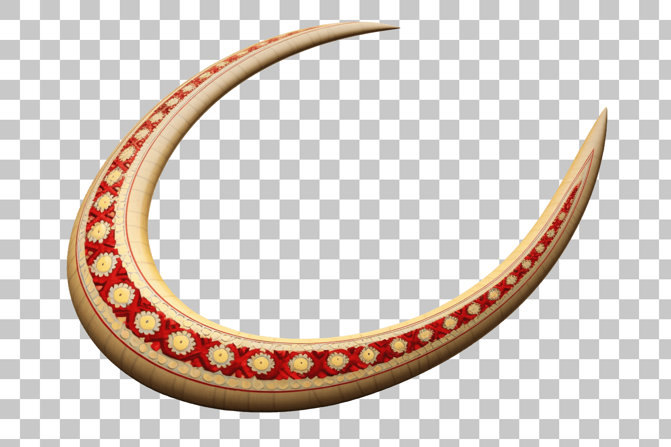 Crescent Moon Decoration:  Eid al-Fitr Festive Image,  Islamic Holiday Graphic