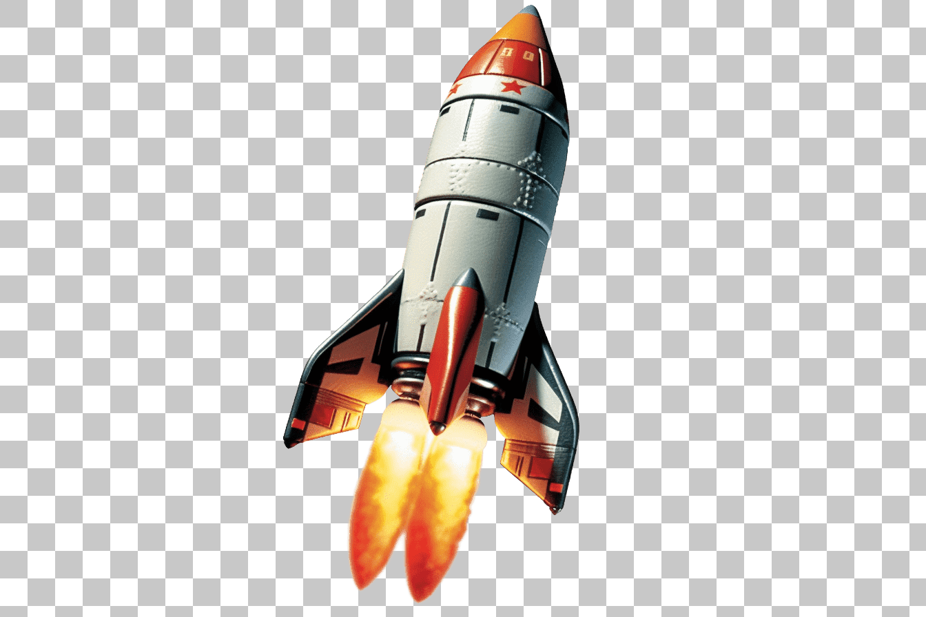 PNG Rocket Ship Image: Spacecraft Launch, Retro Spaceship PNG