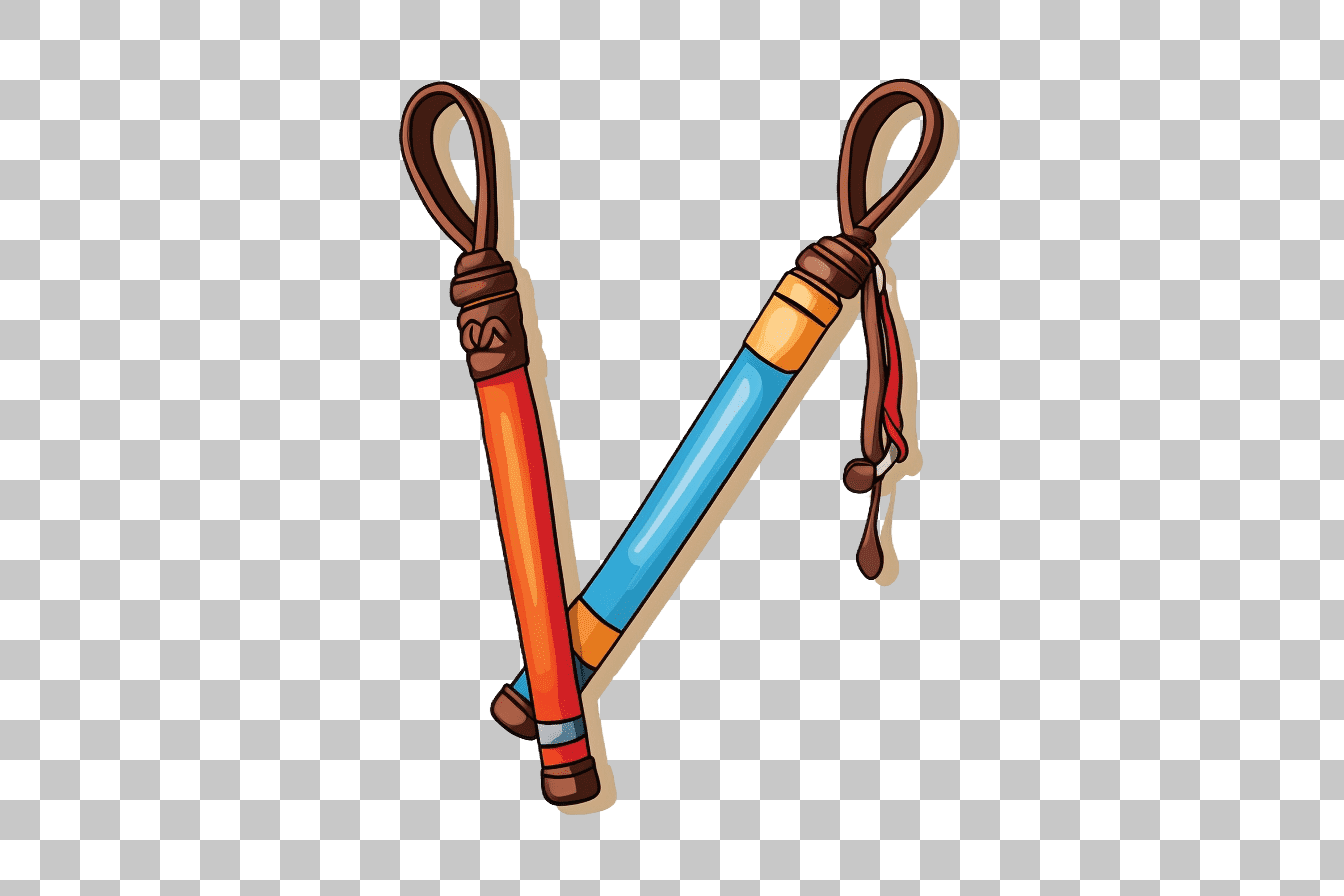 PNG Images of Colorful Traditional Sticks, Ritual Objects, Ceremony