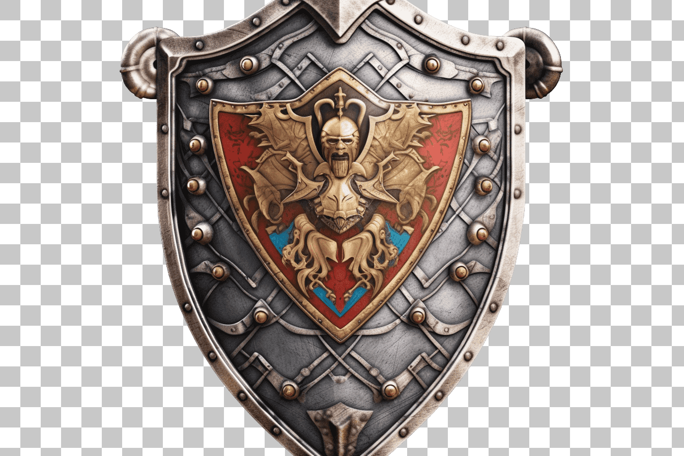 PNG Medieval Shield Image:  Fantasy Heraldic Coat of Arms Design